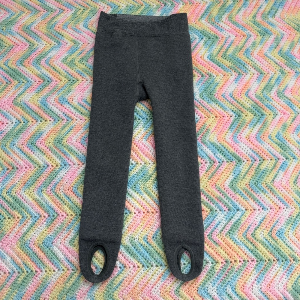 Winter Girls gray Tights fleece Lining Pantyhose High Elastic Leggings size 3-5
